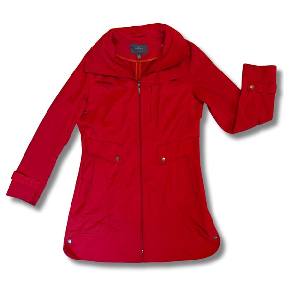 Cole Haan Jackets & Blazers - Cole Haan Women's Hooded Packable Water Resistant Red Jacket, S
